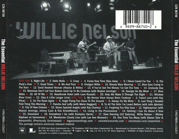 USED 2CD - Willie Nelson – The Essential Willie Nelson
