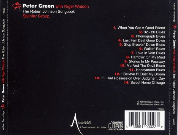 USED CD - Peter Green With Nigel Watson / Splinter Group – The Robert Johnson Songbook