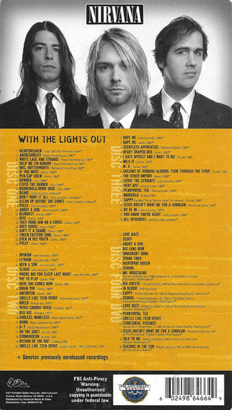 USED 3CD/DVD - Nirvana – With The Lights Out