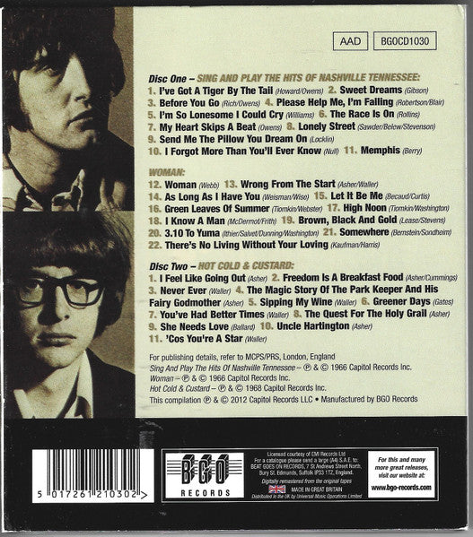 USED 2CD - Peter & Gordon – Sing And Play The Hits Of Nashville Tennessee / Woman / Hot Cold & Custard