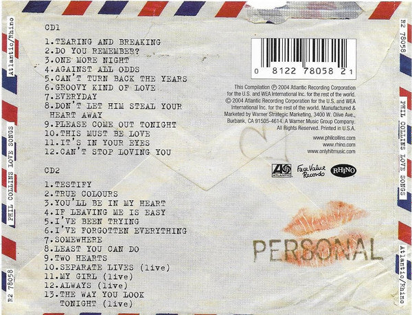 USED 2CD - Phil Collins – Love Songs (A Compilation... Old And New)