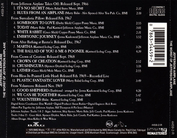 USED CD - Jefferson Airplane – The Worst Of Jefferson Airplane