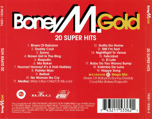 USED CD - Boney M. – Gold - 20 Super Hits