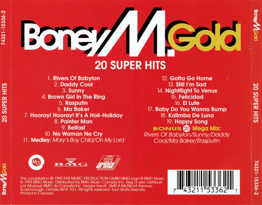 USED CD - Boney M. – Gold - 20 Super Hits