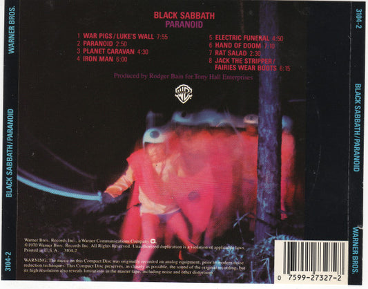 USED CD - Black Sabbath – Paranoid