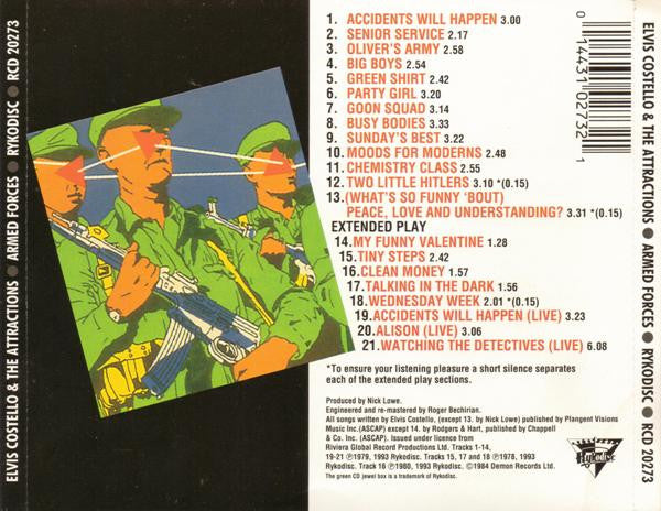 USED CD - Elvis Costello And The Attractions – Armed Forces