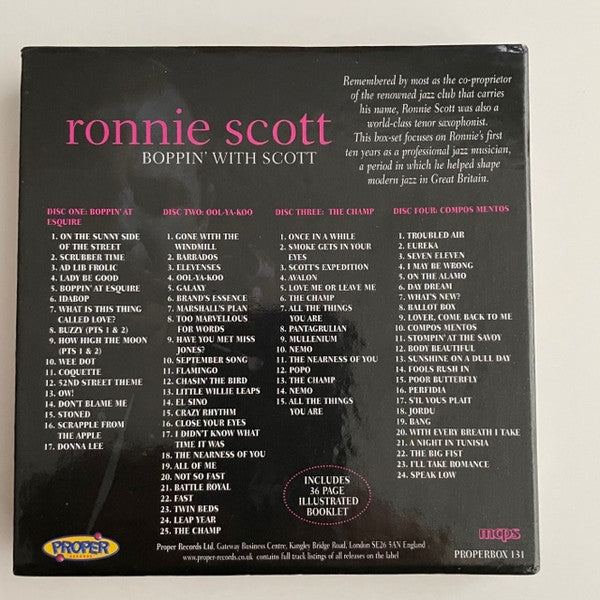 4CD - Ronnie Scott – Boppin' With Scott