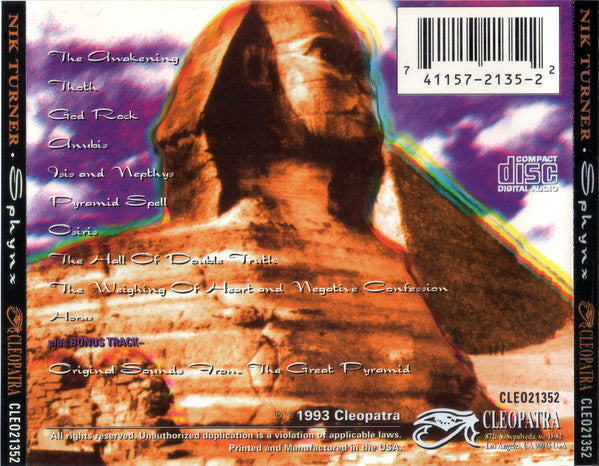 USED CD - Nik Turner – Sphynx