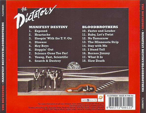 USED CD - The Dictators – Manifest Destiny / Bloodbrothers
