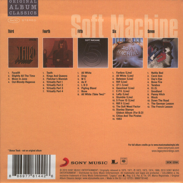 USED 5CD - Soft Machine – Original Album Classics