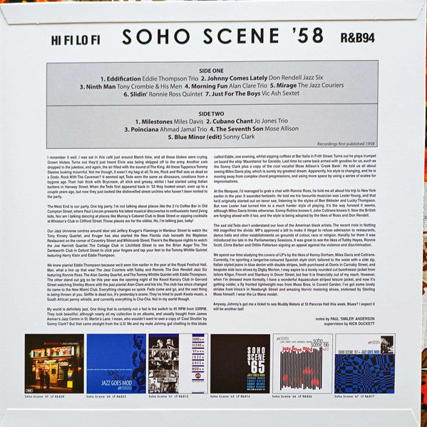 LP - Various – Soho Scene ’58 (Jazz Goes Mod)