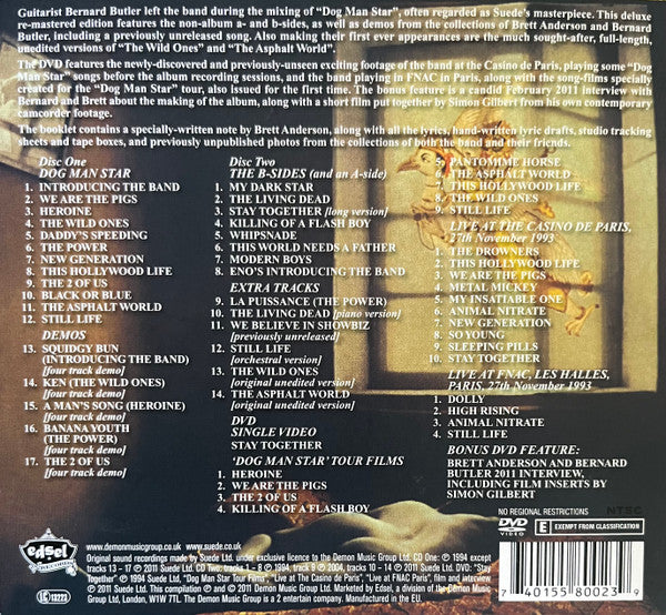 USED 2CD/DVD - Suede – Dog Man Star