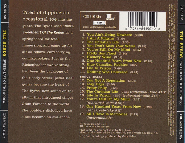 USED CD - The Byrds – Sweetheart Of The Rodeo