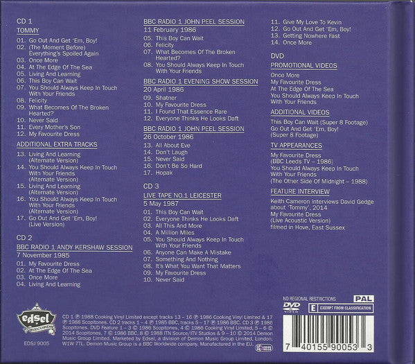 USED 3CD/DVD - The Wedding Present – Tommy (PAL DVD)