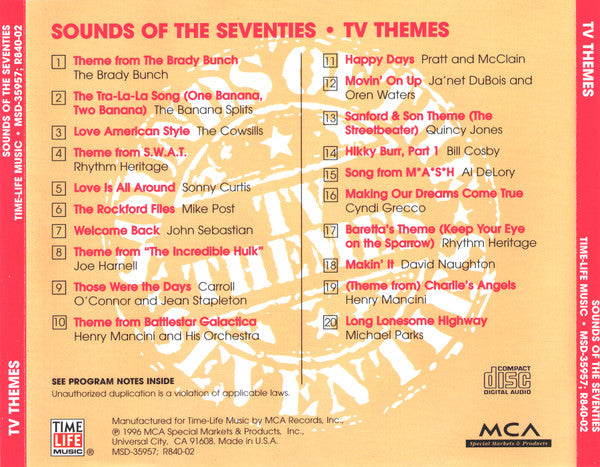 USED CD - Various – Sounds Of The Seventies - TV Themes
