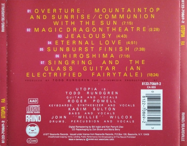 USED CD - Utopia – Ra