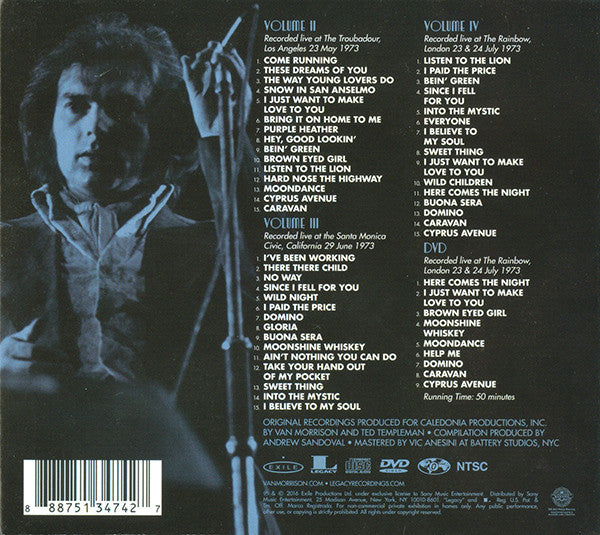 USED 3CD/DVD - Van Morrison – ..It's Too Late To Stop Now...Volumes II, III, IV & DVD