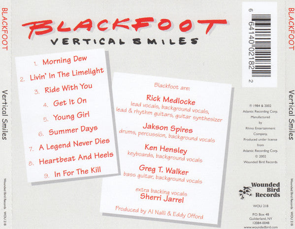 USED CD - Blackfoot – Vertical Smiles