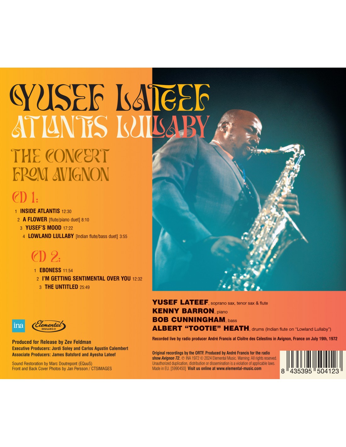 2CD - Yusef Leteef - Atlantis Lullaby: The Concert From Avignon