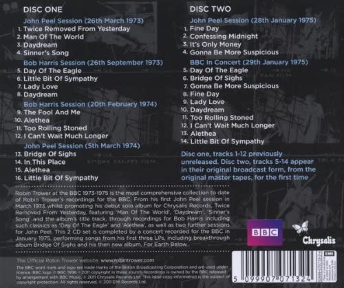 2CD - Robin Trower - At The BBC 1973-75