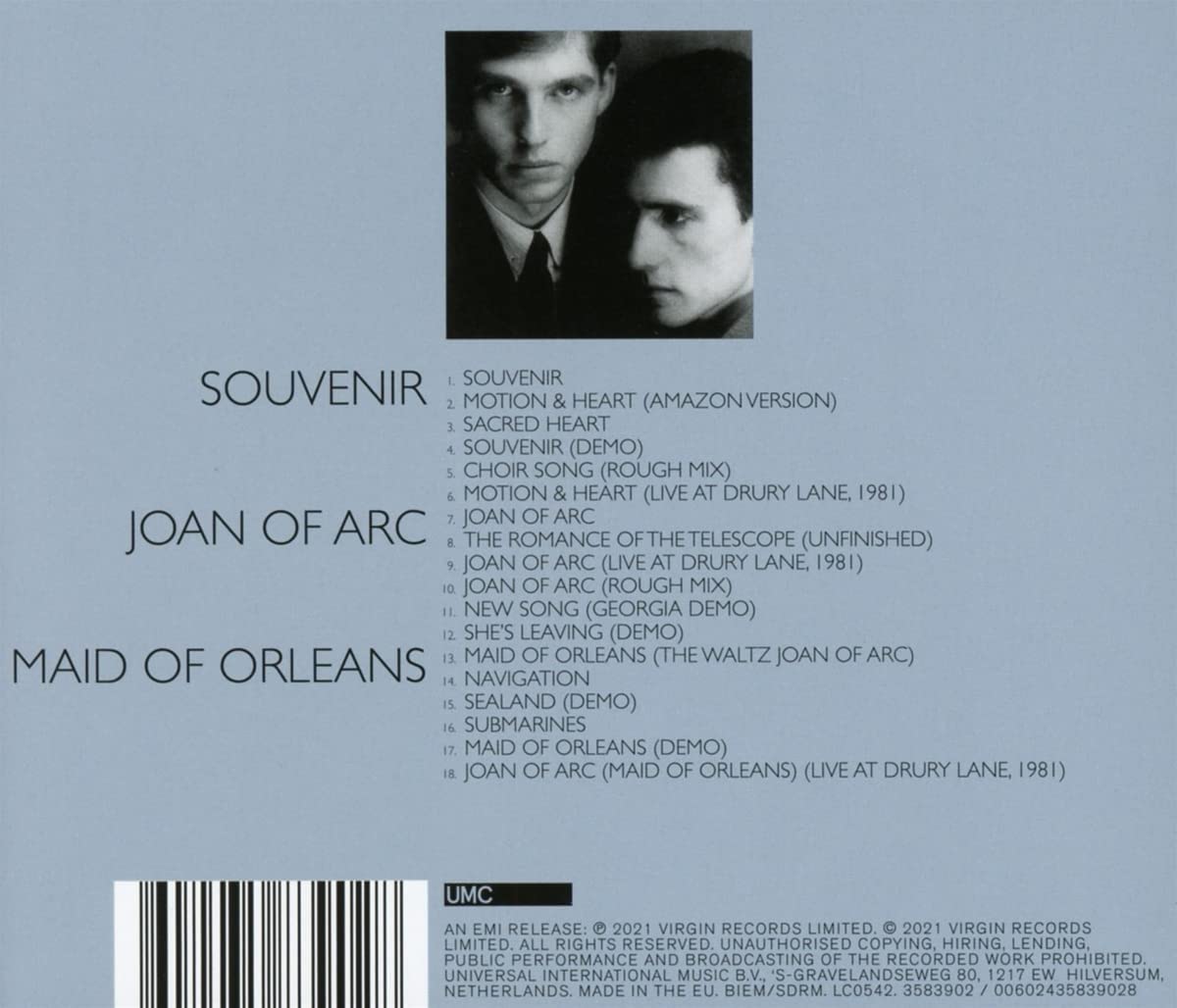 Orchestral Manoeuvres in the Dark - Architecture & Morality Singles - CD