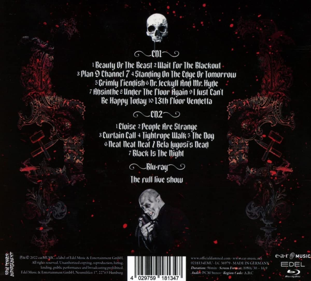 2CD/BluRay - The Damned - A Night Of A Thousand Vampires