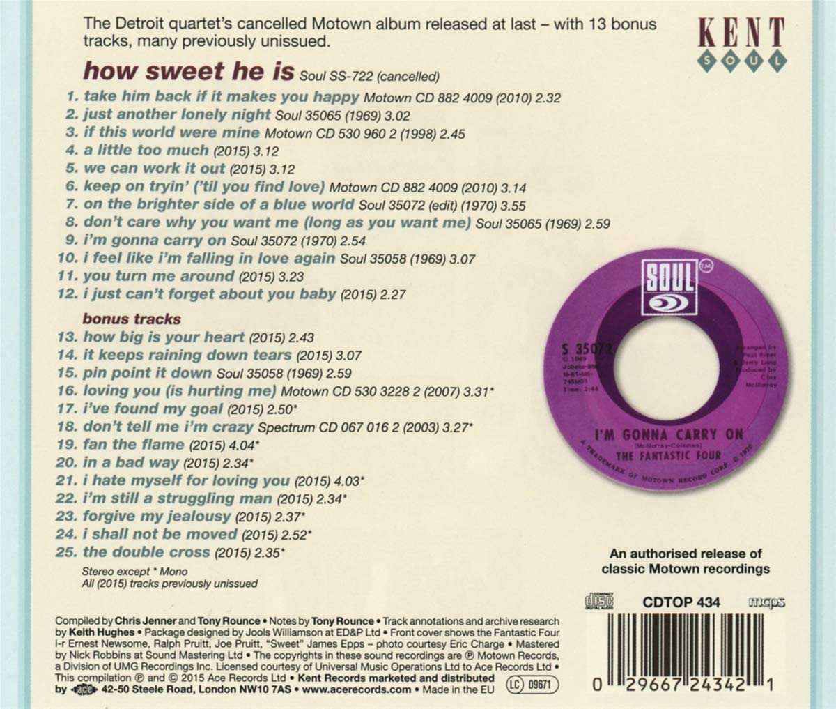 The Fantastic Four - The Lost Motown Album - CD