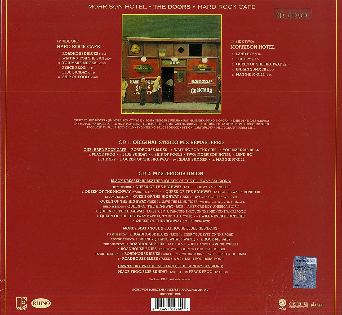 The Doors - Morrison Hotel 50th - 2CD/LP