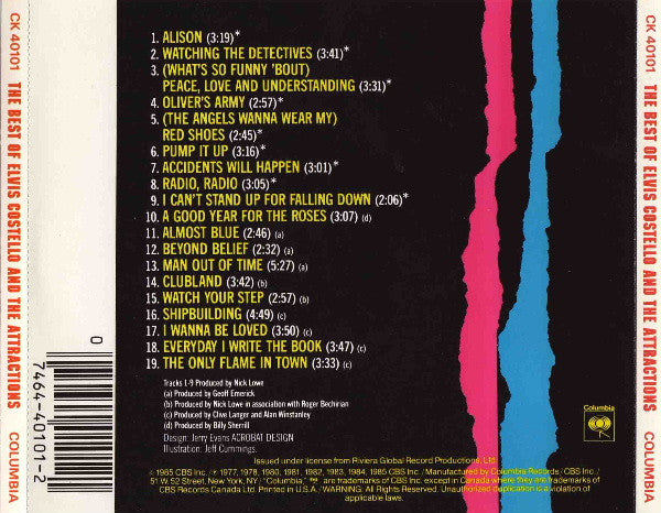Elvis Costello And The Attractions – The Best Of - USED CD