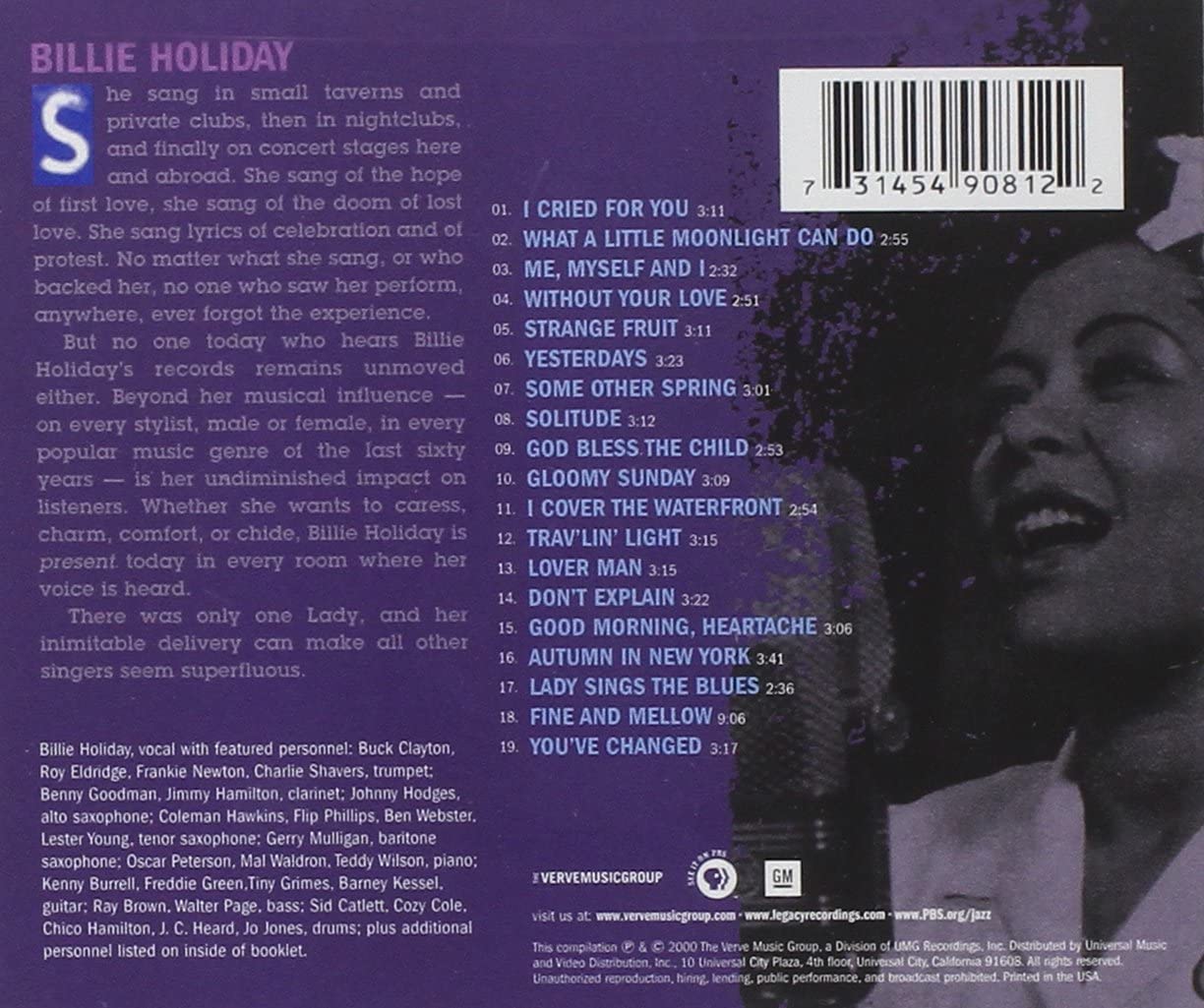 Billie Holiday – Ken Burns Jazz - USED CD
