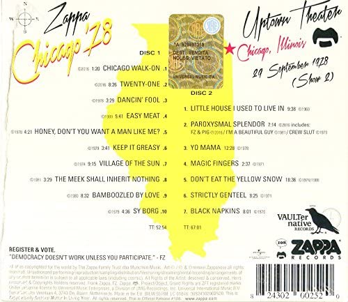 Frank Zappa - Chicago 78' -2CD