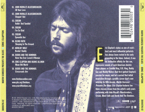 Eric Clapton – Martin Scorsese Presents The Blues - USED CD