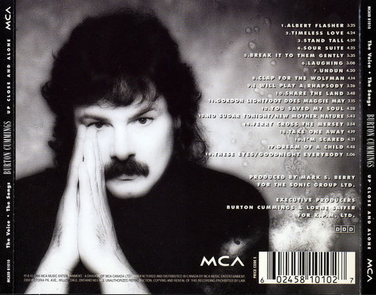 USED CD - Burton Cummings – Up Close And Alone (The Voice • The Songs)