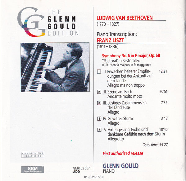 Beethoven / Liszt, Glenn Gould – Piano Transcriptions – Symphony No. 6, Op. 68 "Pastoral" - USED CD