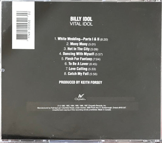 USED CD - Billy Idol – Vital Idol