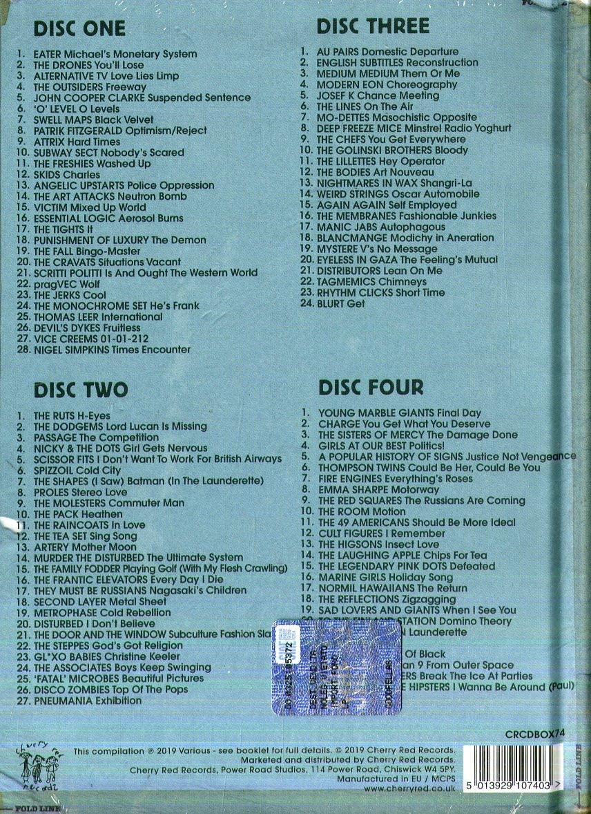 Optimism / Reject: Punk & Post-Punk Meets D-I-Y Aesthetic 1977-1981 - 4CD