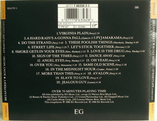 USED CD - Bryan Ferry / Roxy Music – Street Life - 20 Great Hits