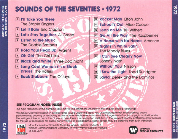 USED CD - Various – Sounds Of The Seventies 1972