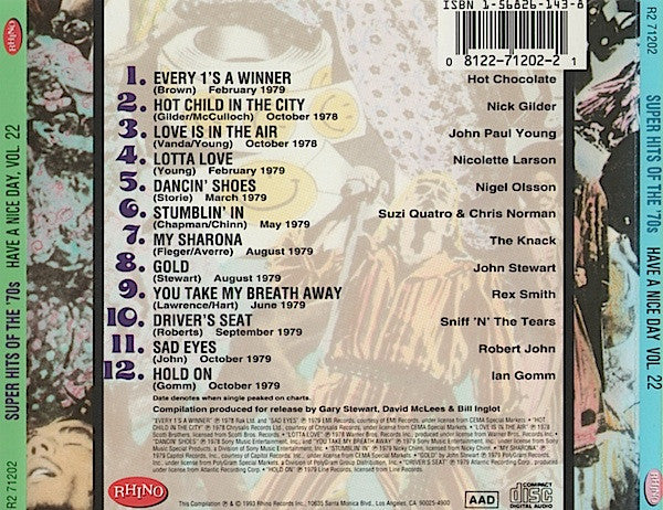 USED CD - Various – Super Hits Of The '70s - Have A Nice Day, Vol