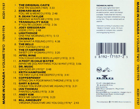 USED CD - Various – Made In Canada: Our Rock 'N' Roll History - Volume 2: Into The 70's (1969-1974)