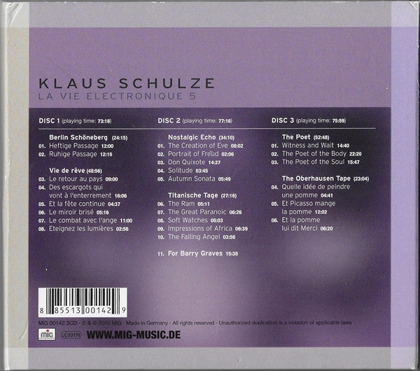 USED 3CD - Klaus Schulze – La Vie Electronique 5