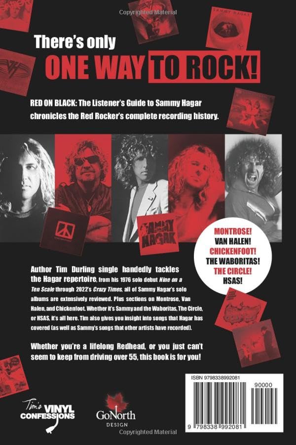 Book - Tim Durling -   RED ON BLACK: The Listener’s Guide to Sammy Hagar