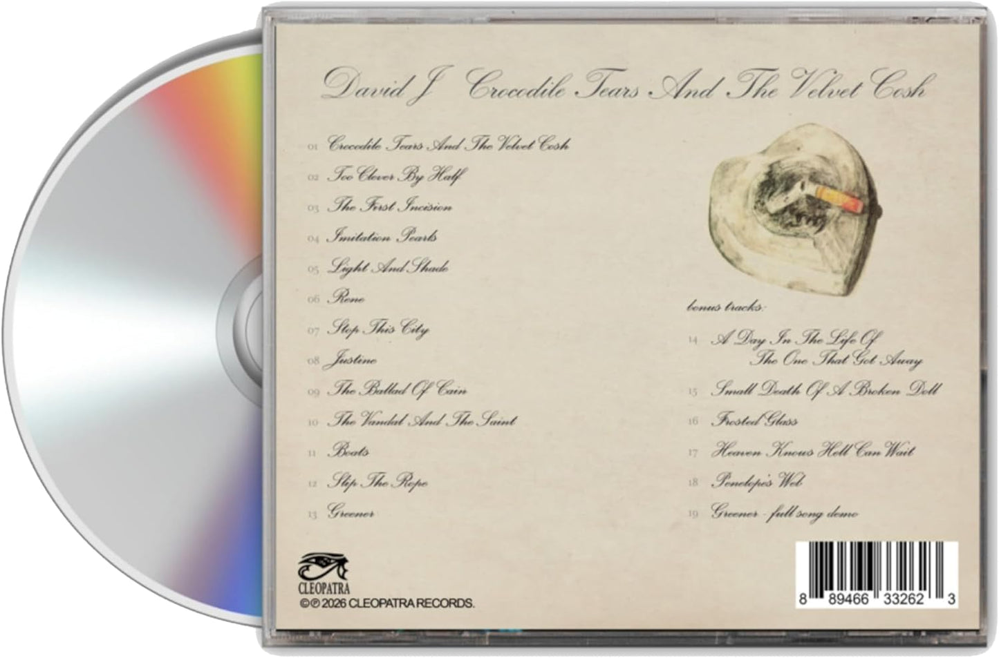 CD - David J - Crocodile Tears And The Velvet Cosh