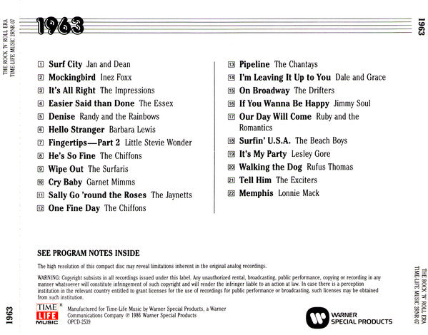 USED CD - Various – The Rock 'N' Roll Era 1963