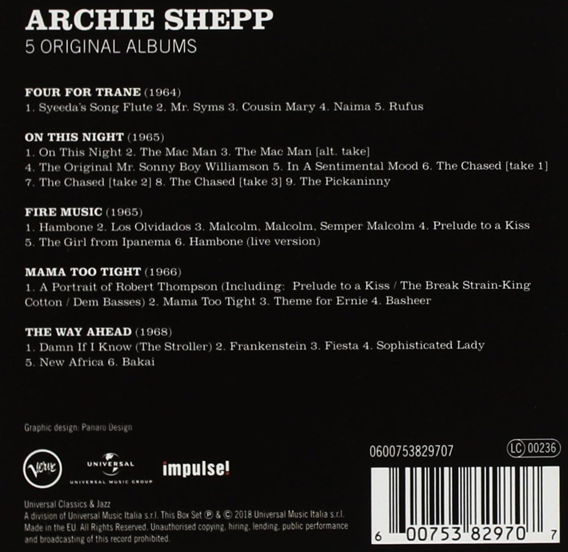 5CD - Archie Shepp - 5 Original Albums