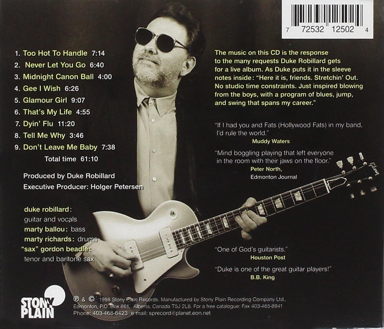 Duke Robillard - Stretchin' Out Live - USED CD