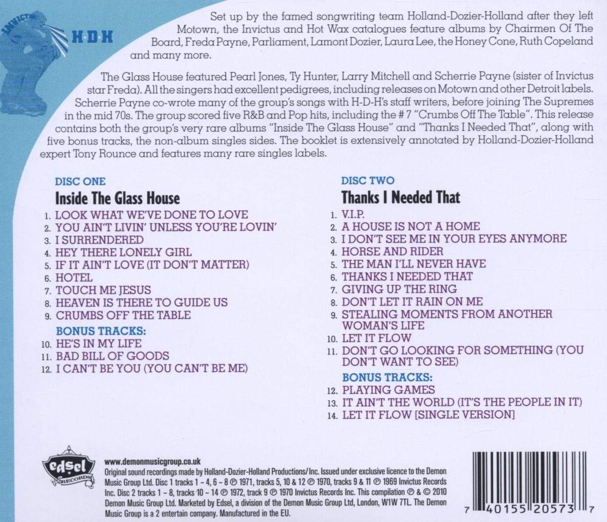 USED 2CD - The Glass House - Inside The Glass House / Thanks I Needed That