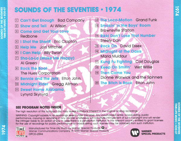 USED CD - Various – Sounds Of The Seventies 1974