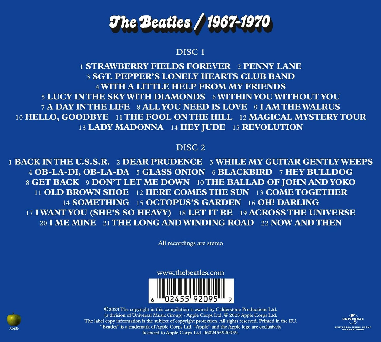 2CD - The Beatles – 1967-1970 (2023)