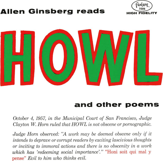 LP - Allen Ginsberg - Howl And Other Poems (Pre-Order)